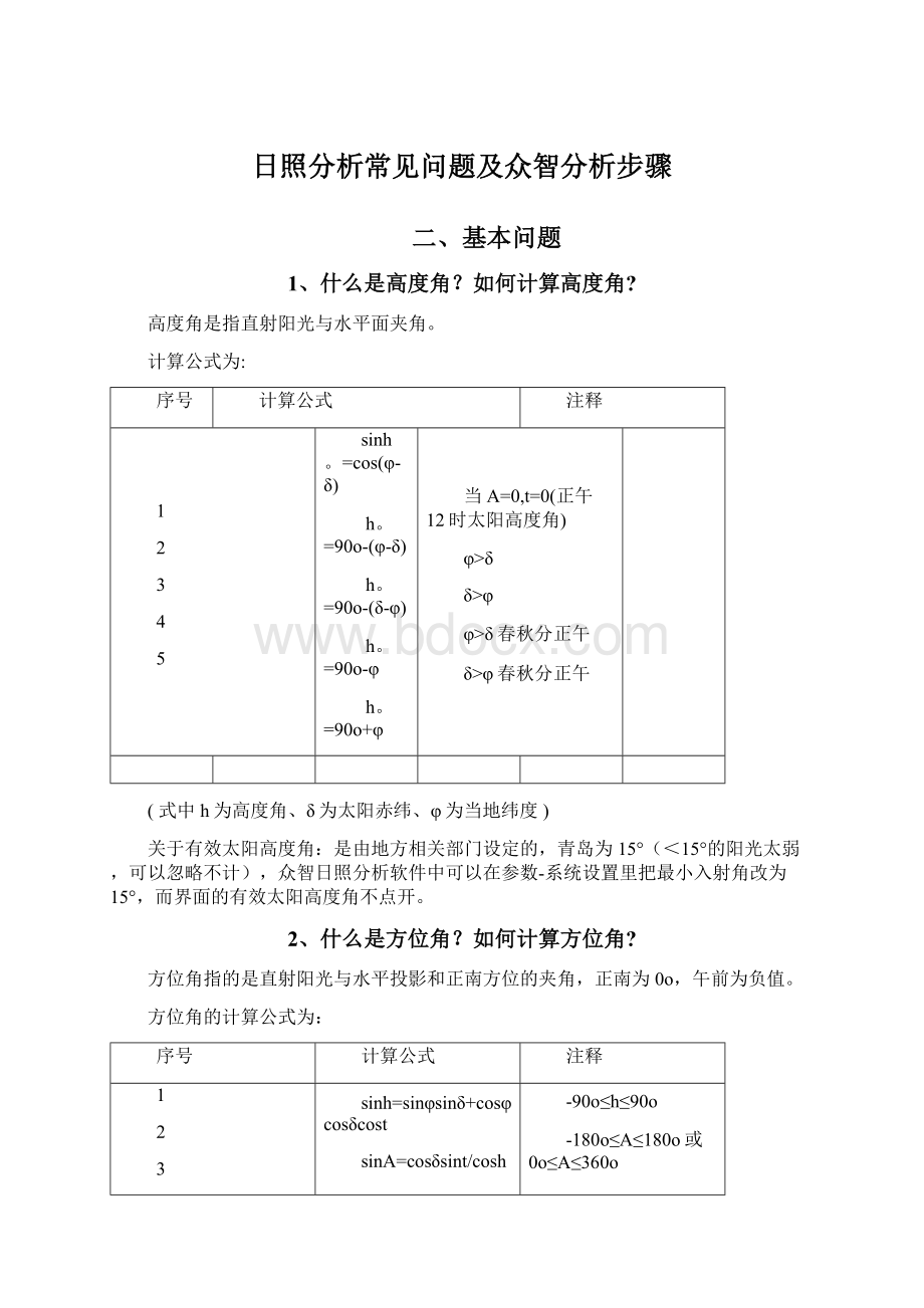 日照分析常见问题及众智分析步骤Word文档下载推荐.docx_第1页