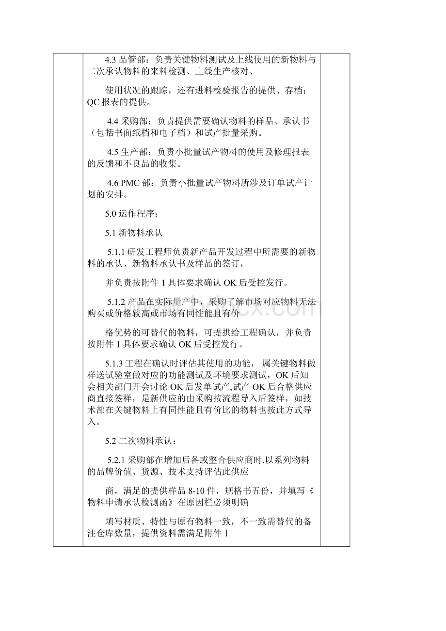 新物料及二次承认物料承认作业指导书范文Word下载.docx_第2页