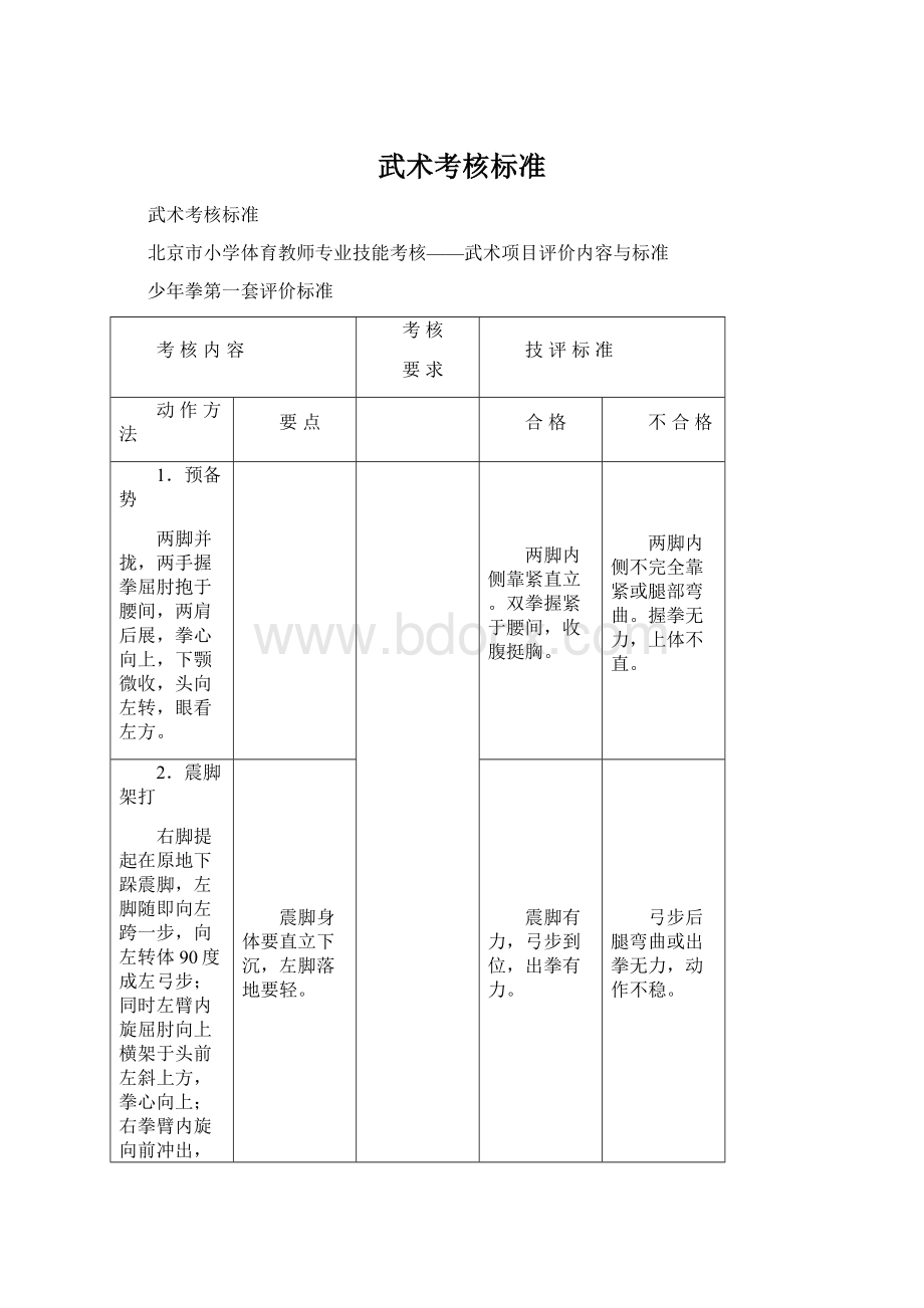 武术考核标准.docx_第1页