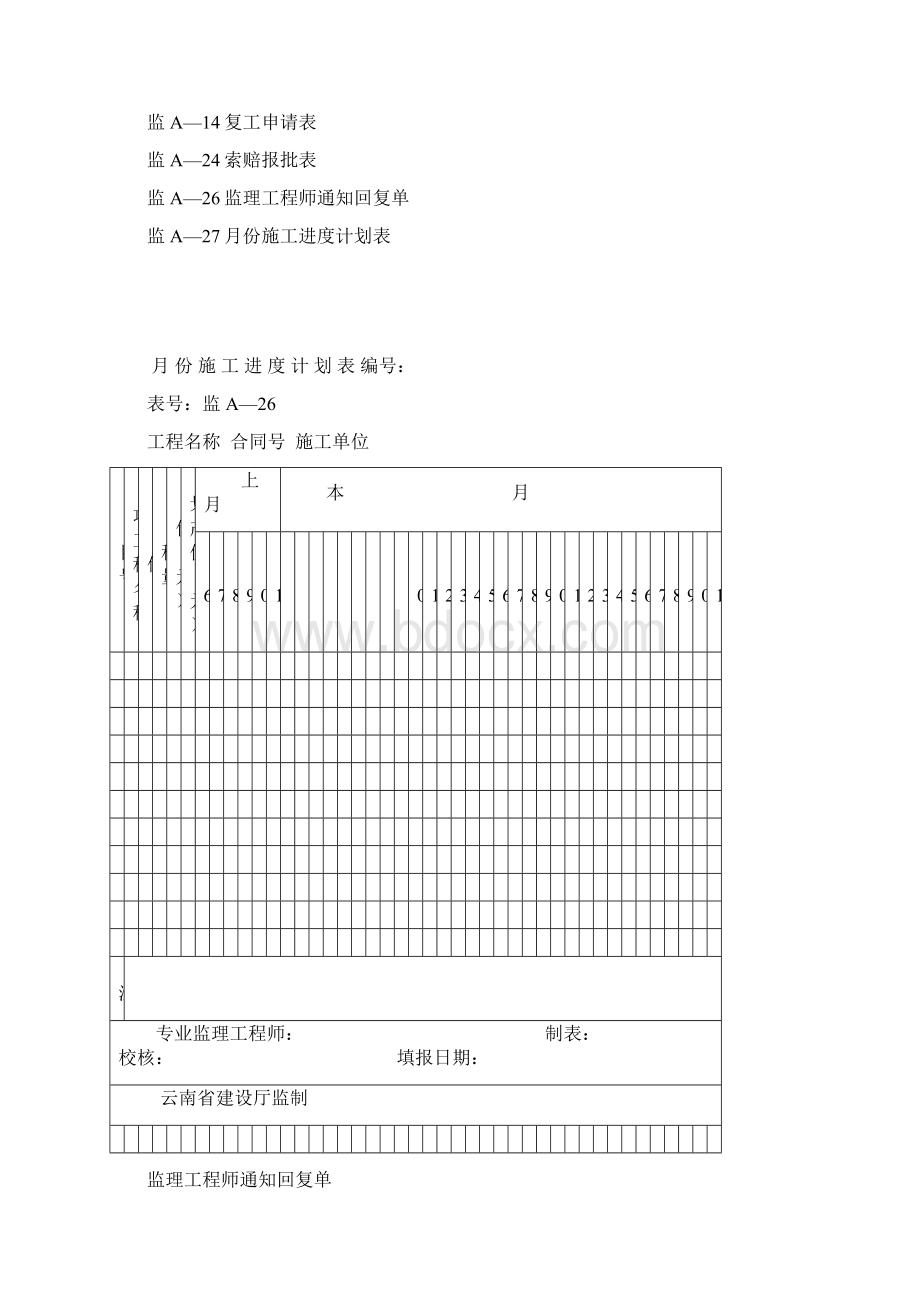 全套监理表格建设厅云南建设厅监制共32页.docx_第2页