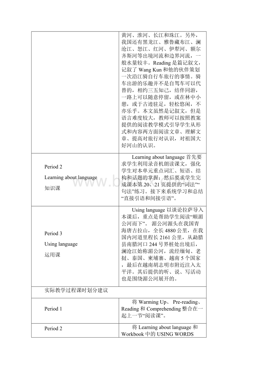 届人教版必修1一轮复习Unit3 Travel journal教案设计.docx_第2页