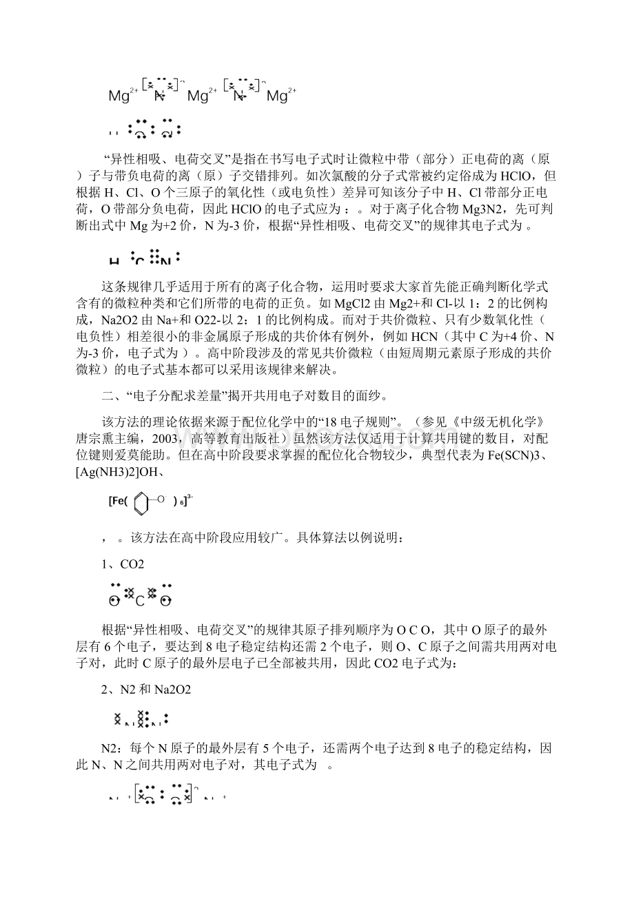 高考化学中常见的电子式大全.docx_第2页