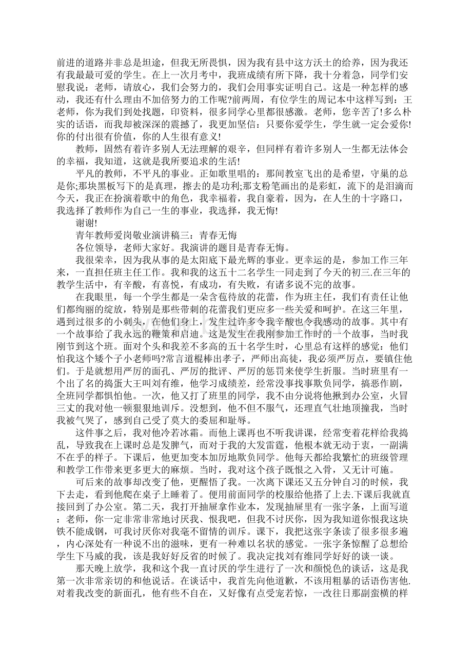 教师爱岗敬业演讲稿范本.docx_第3页