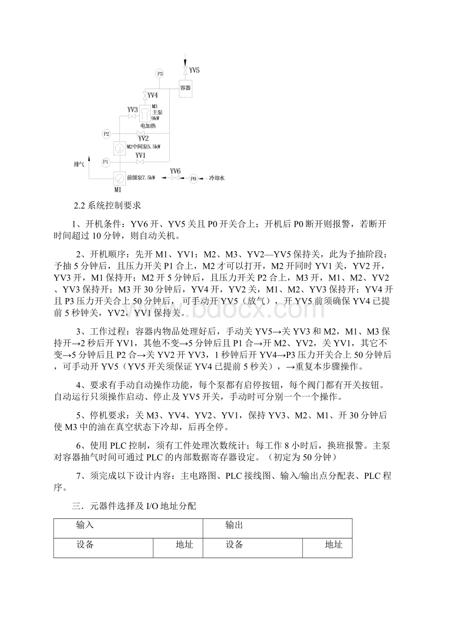 课程设计基于PLC控制的真空抽气机组系统设计.docx_第2页