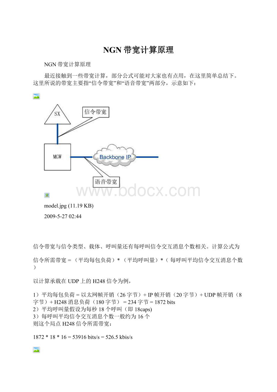 NGN带宽计算原理.docx