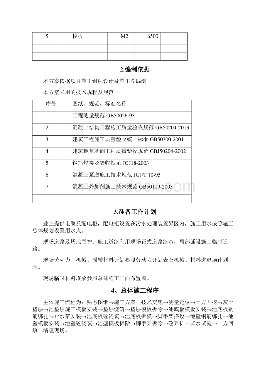 生化池综合处理池施工方案.docx_第2页