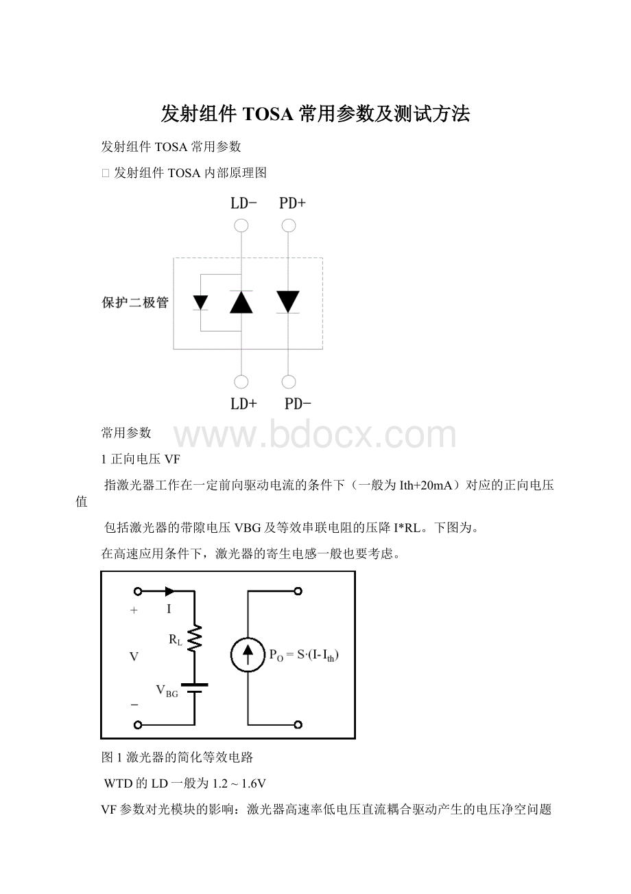 发射组件TOSA常用参数及测试方法.docx_第1页