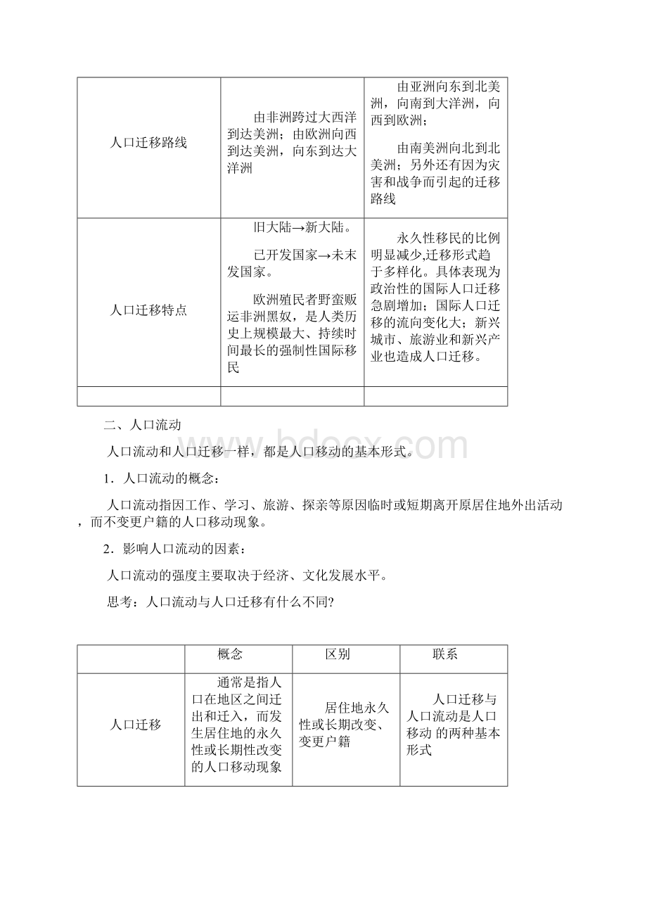 高中地理《人口迁移》教学设计学情分析教材分析课后反思.docx_第3页