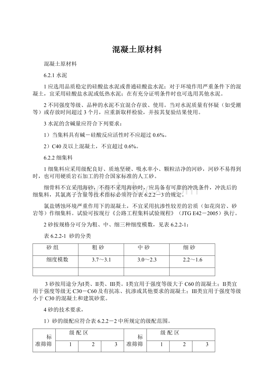 混凝土原材料.docx_第1页