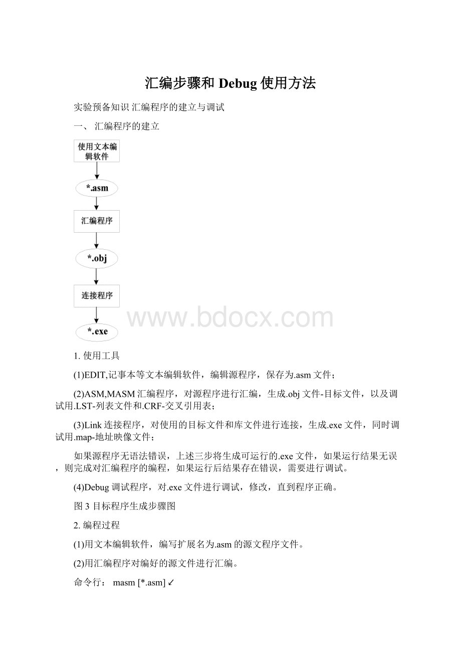 汇编步骤和Debug使用方法.docx_第1页