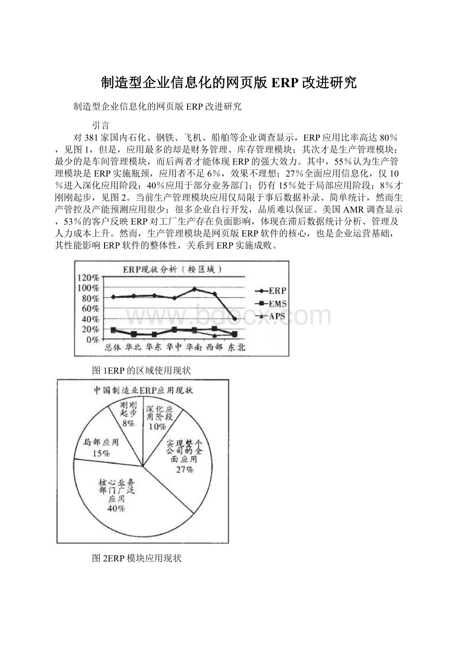 制造型企业信息化的网页版ERP改进研究Word下载.docx