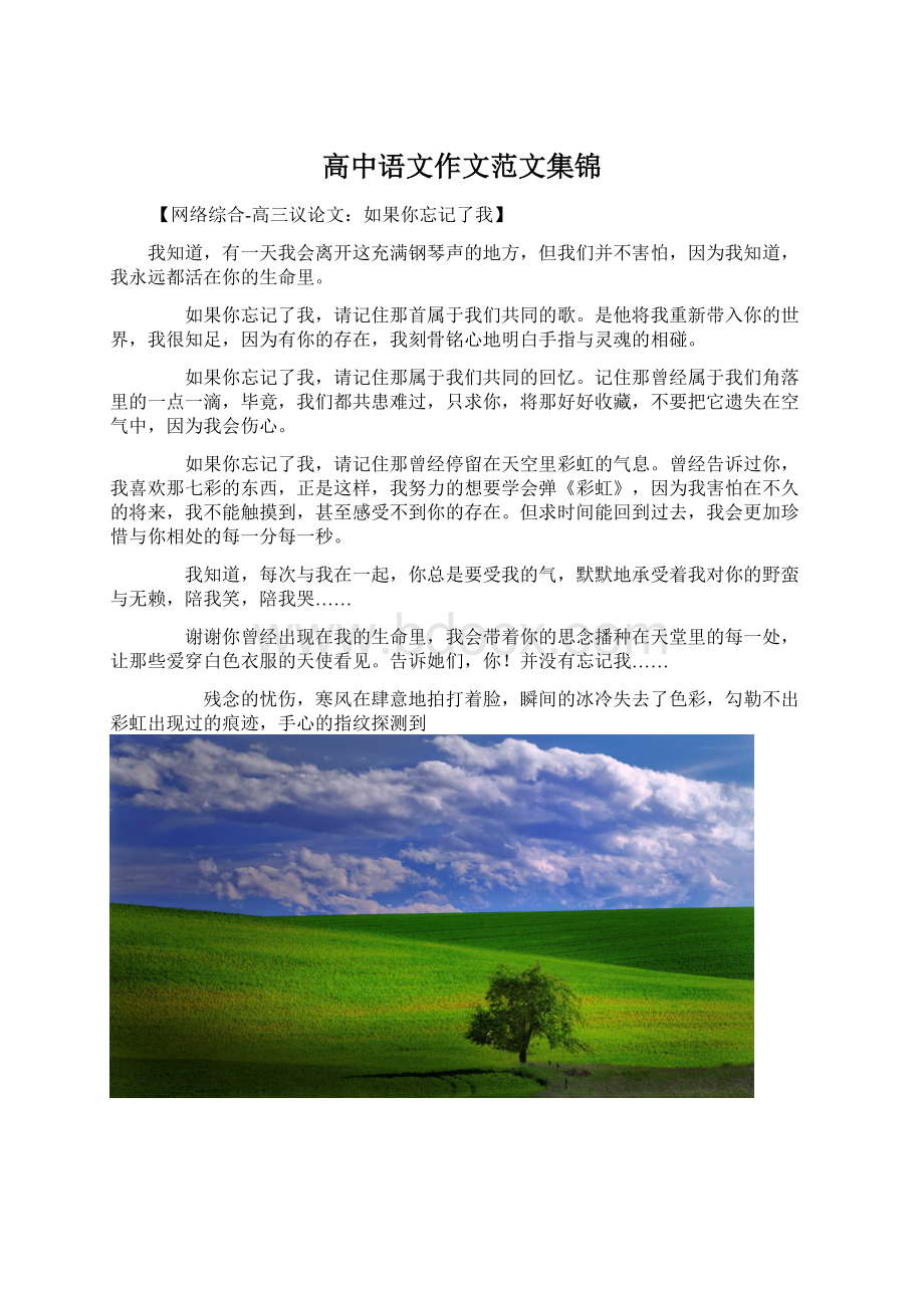 高中语文作文范文集锦.docx_第1页