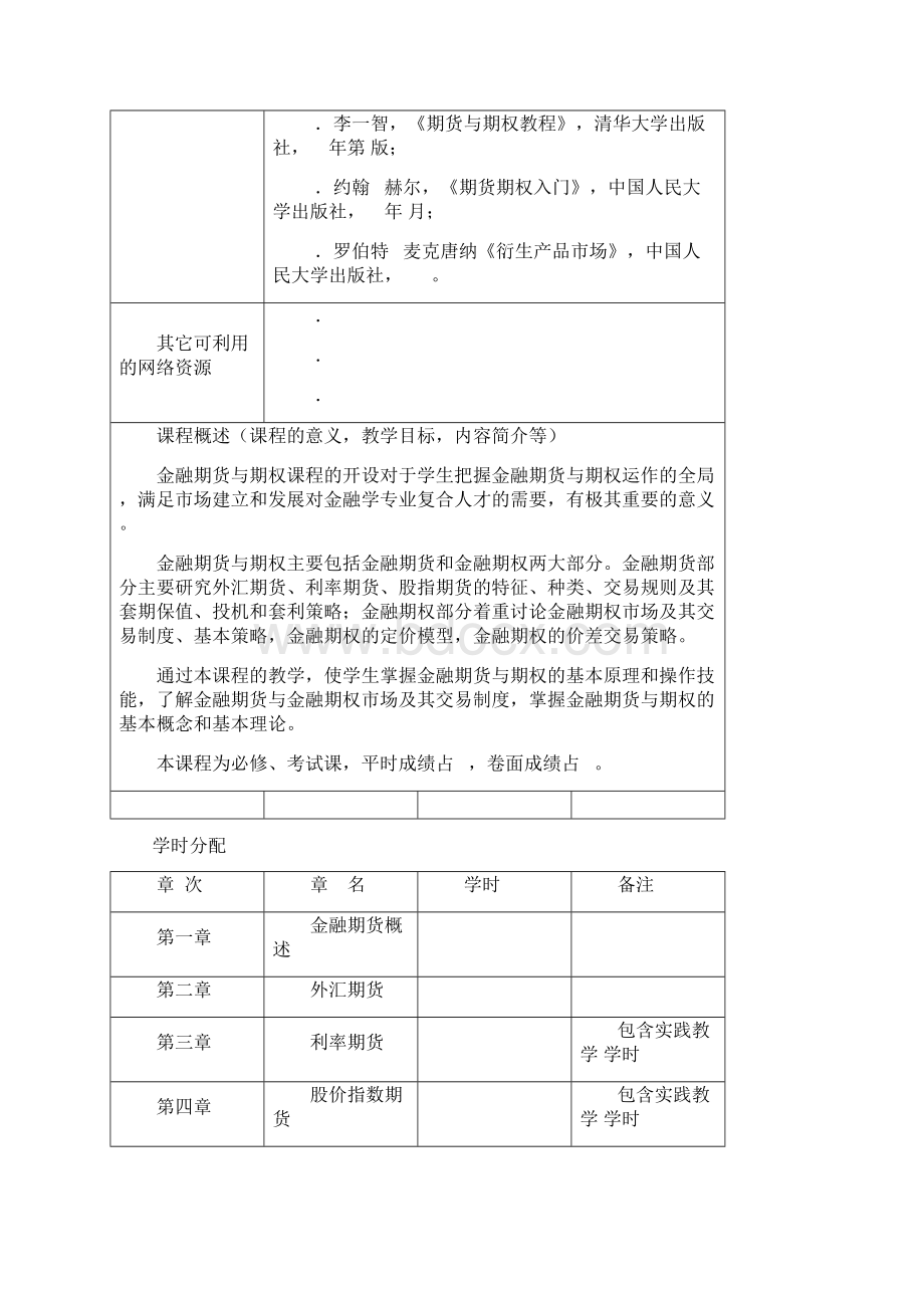 期货实务教学大纲.docx_第2页