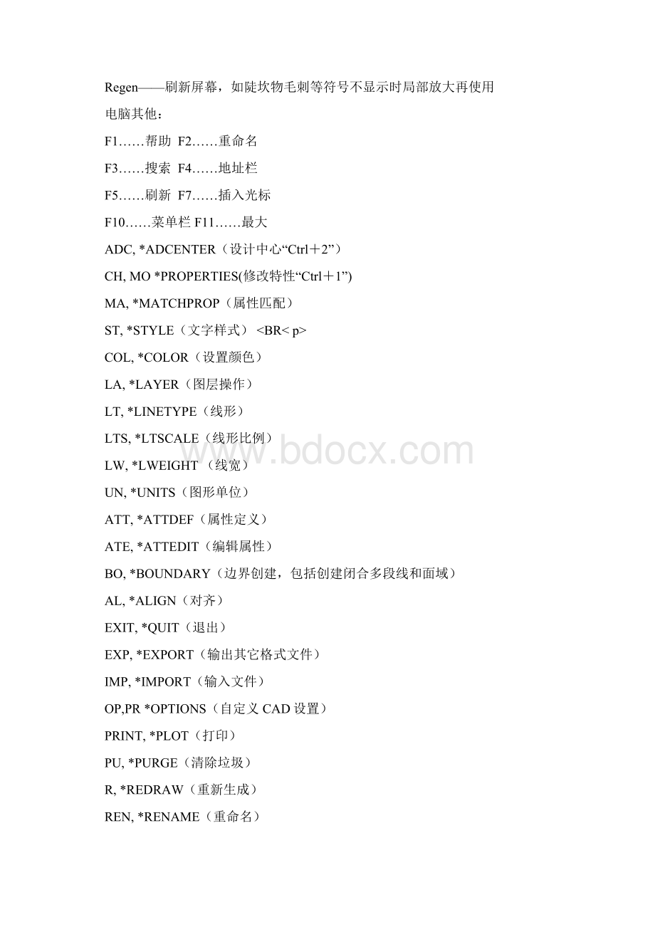 cass710常用快捷键Word文档下载推荐.docx_第3页