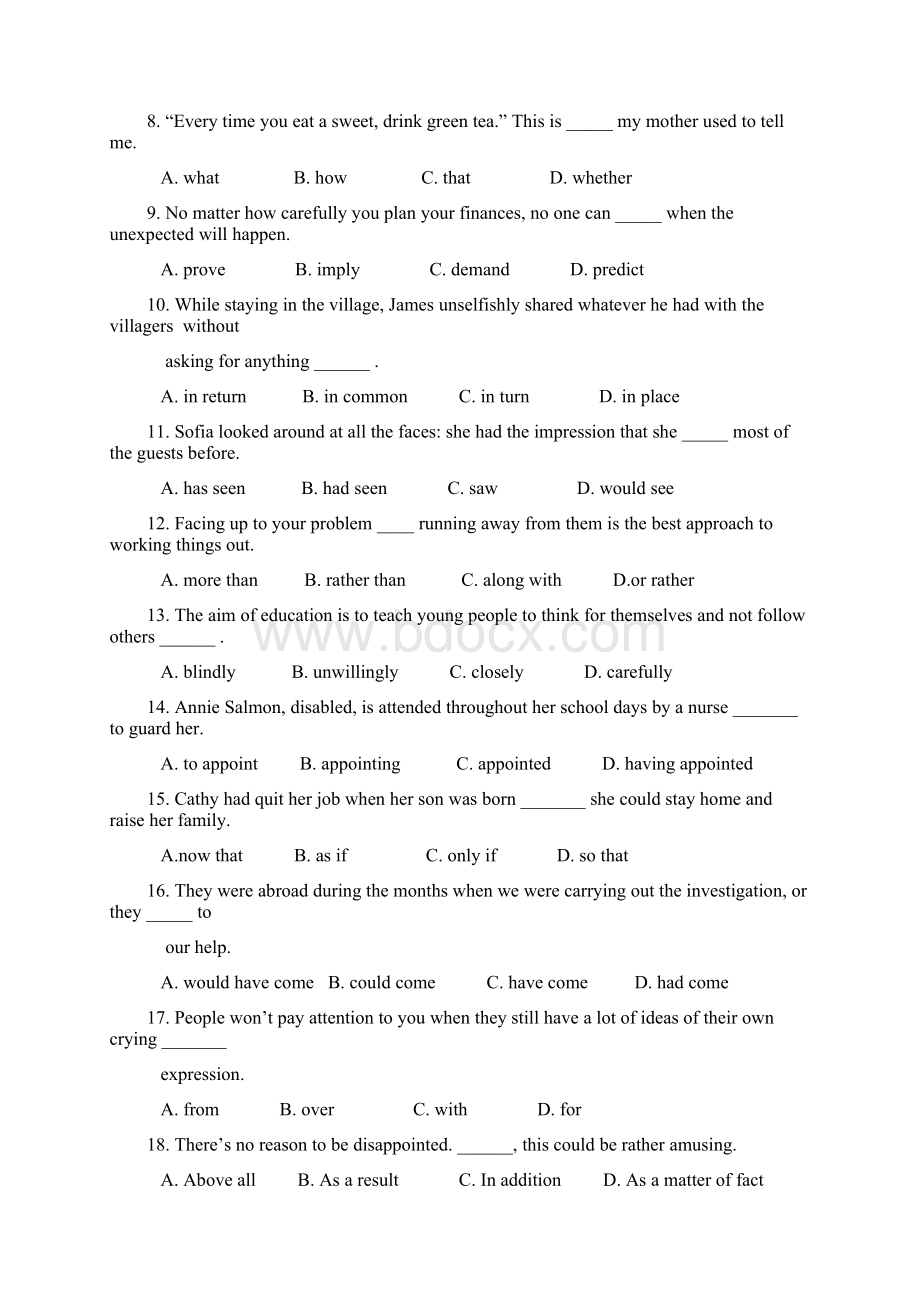 高考真题英语浙江卷 Word版含答案.docx_第2页