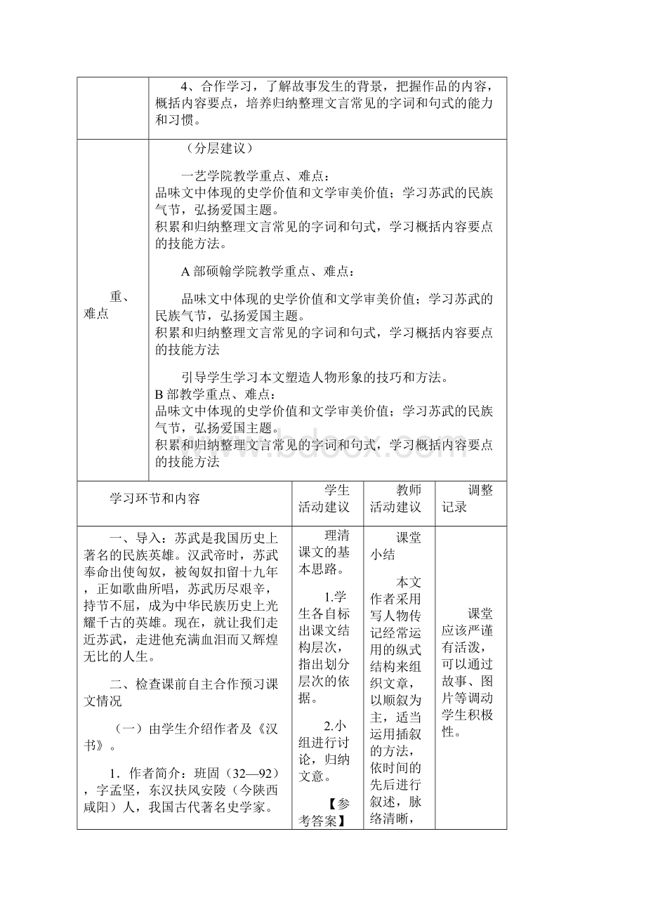 高中语文下学期第2周教学设计Word下载.docx_第2页