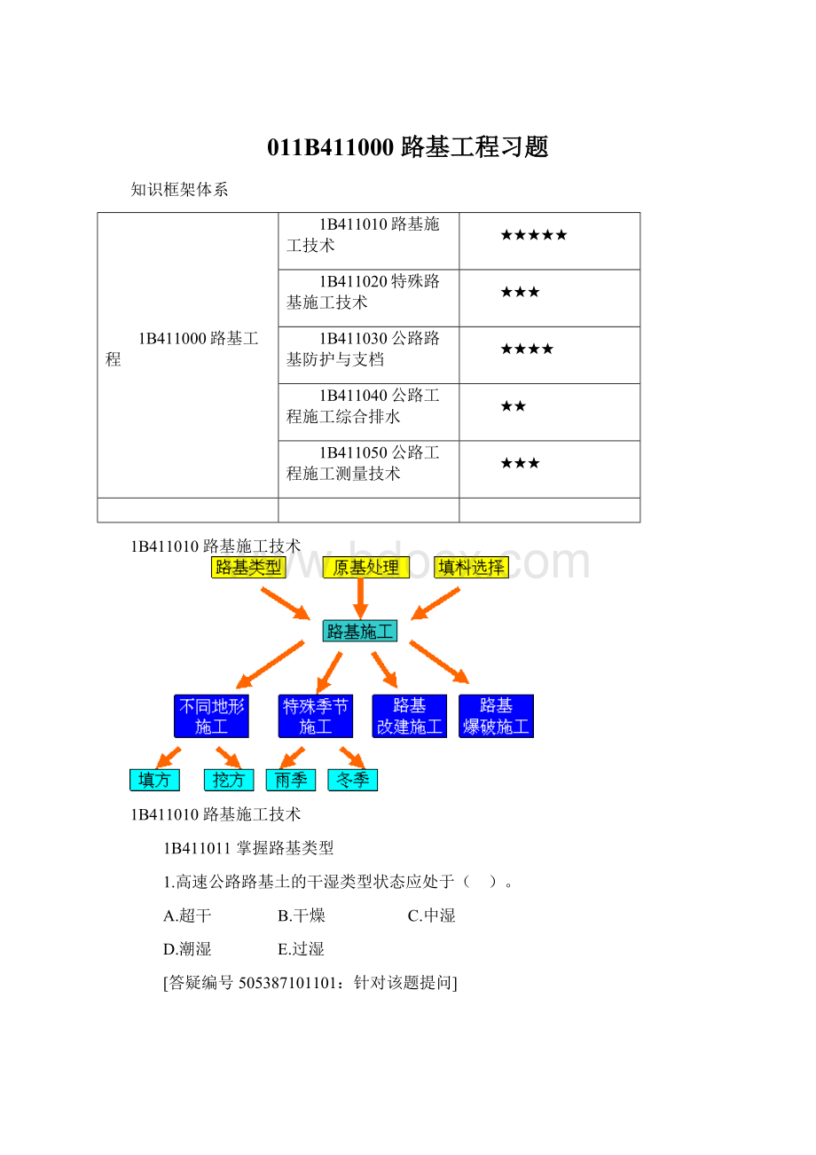 011B411000 路基工程习题.docx_第1页