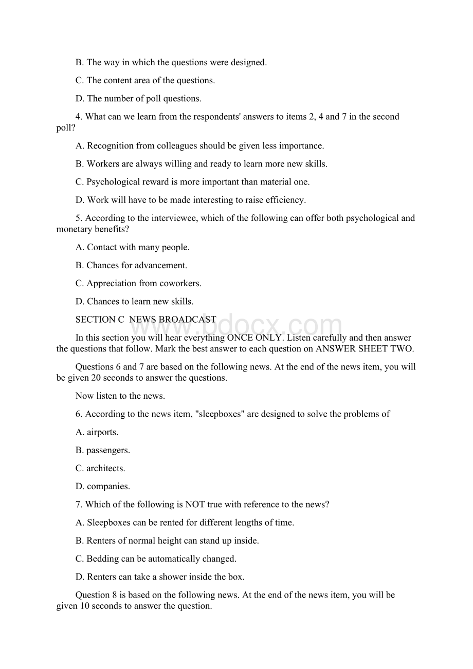 英语专业八级真题及答案精编版.docx_第3页