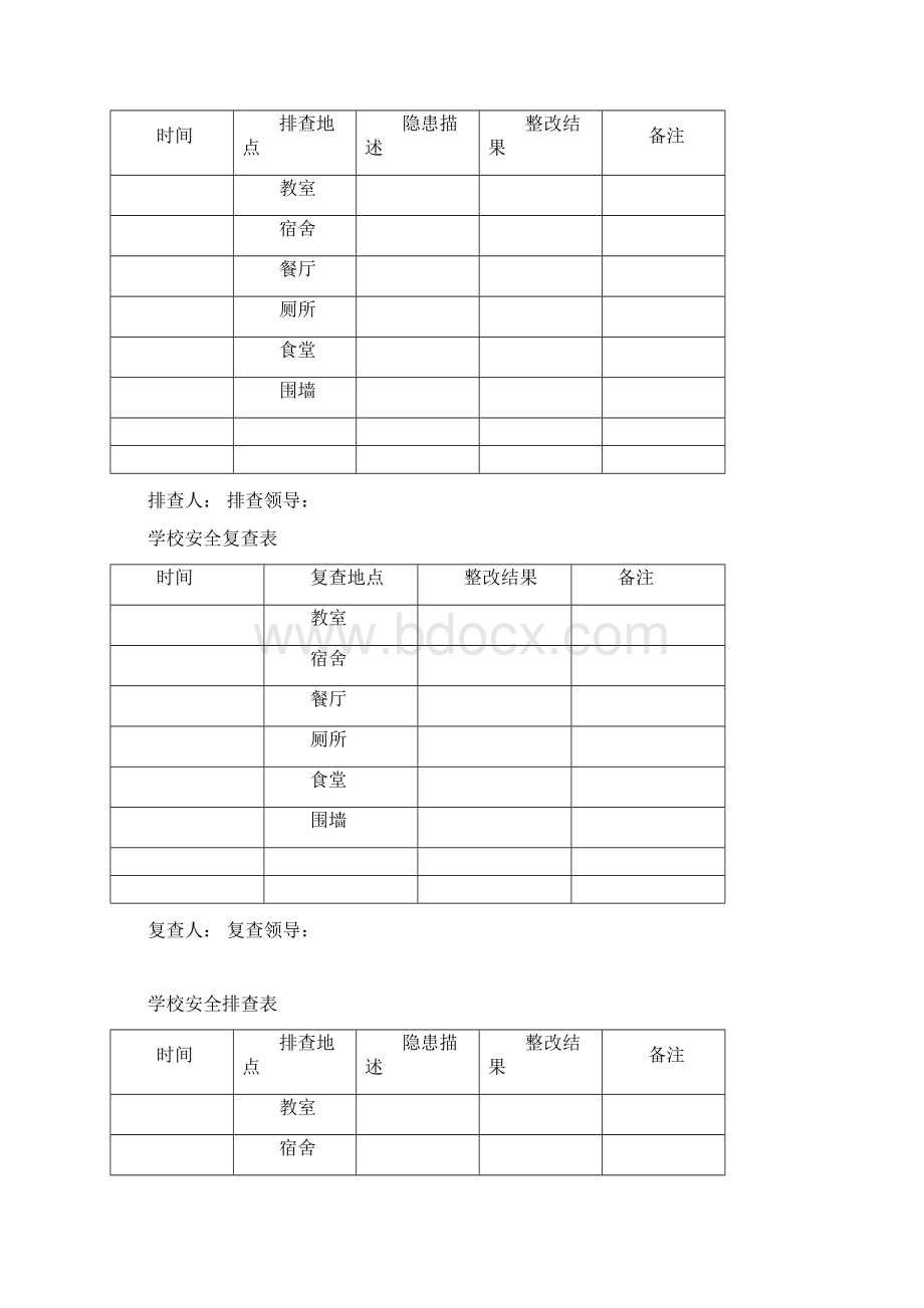 学校安全排查复查表.docx_第2页