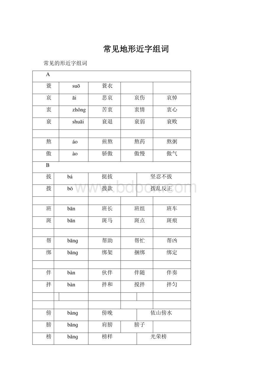 常见地形近字组词.docx_第1页