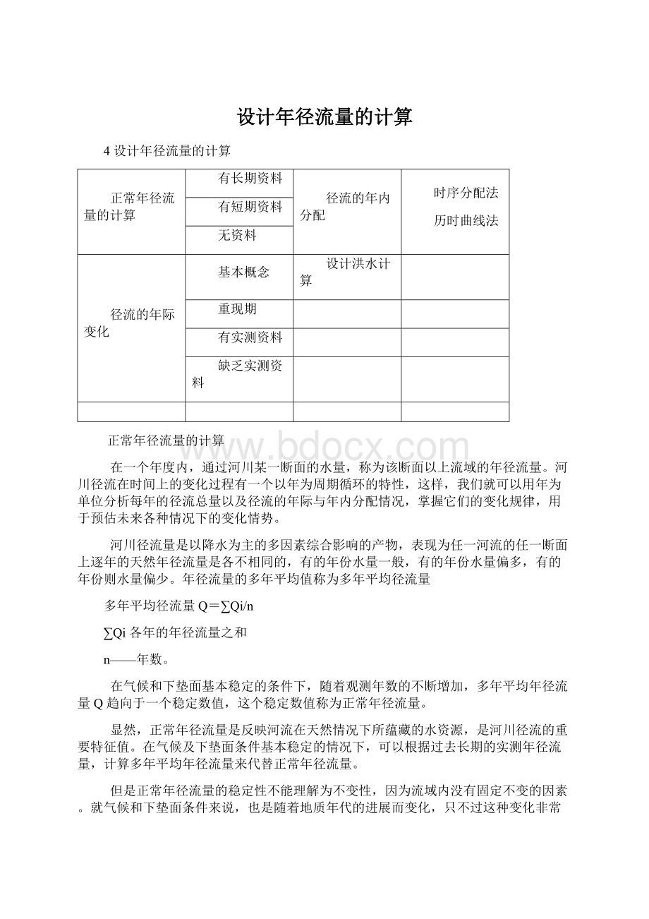 设计年径流量的计算.docx_第1页