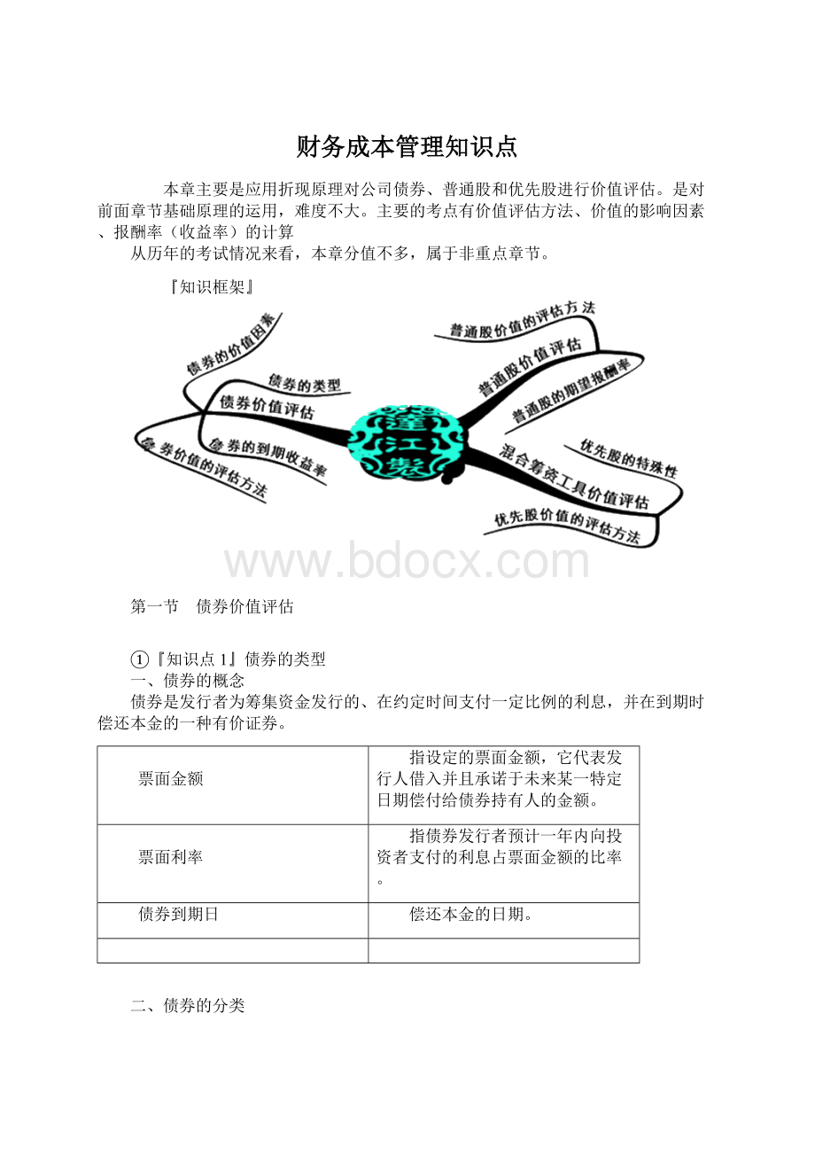 财务成本管理知识点.docx