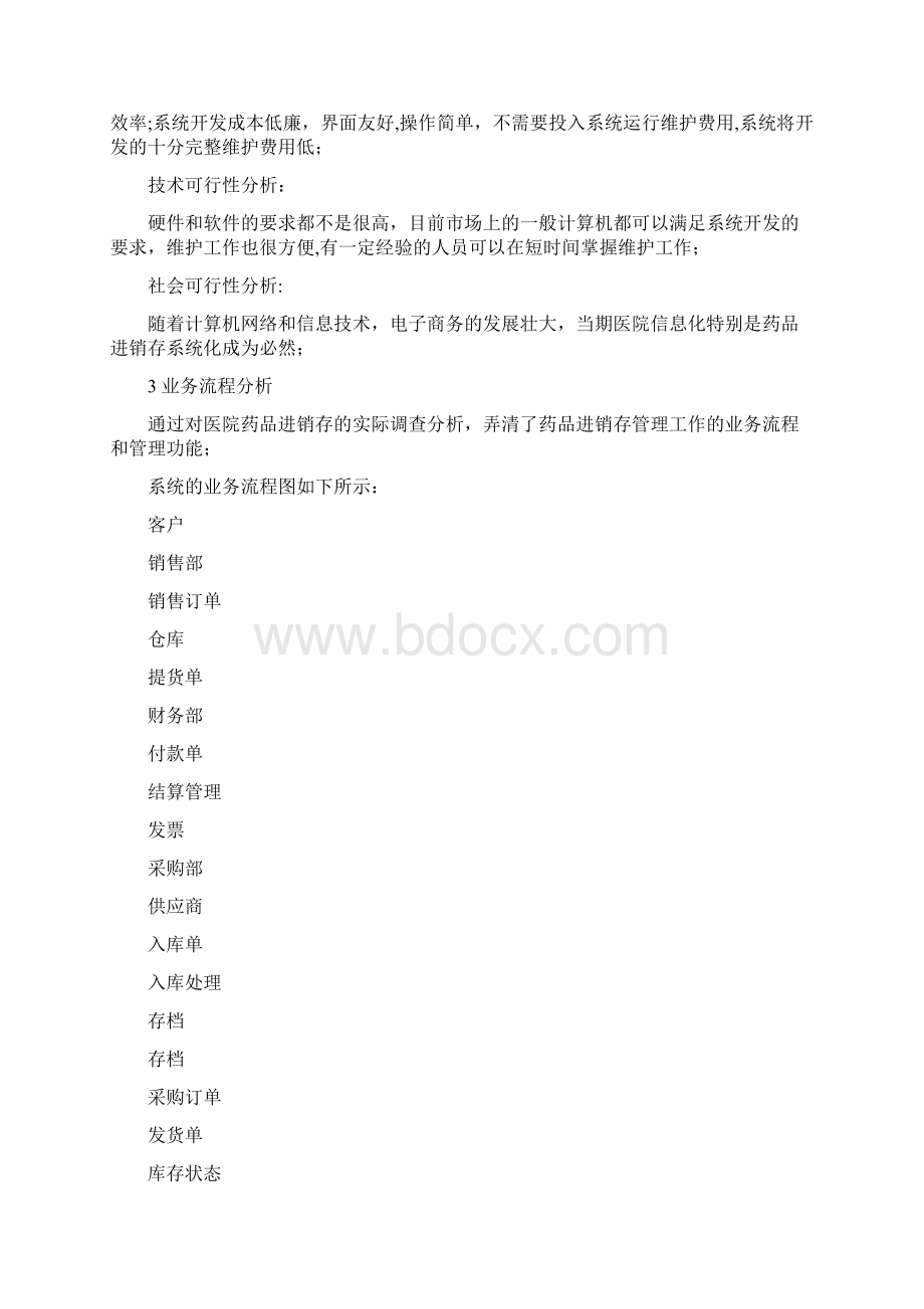 医药进销存管理系统业务流程图范本模板Word文档格式.docx_第3页