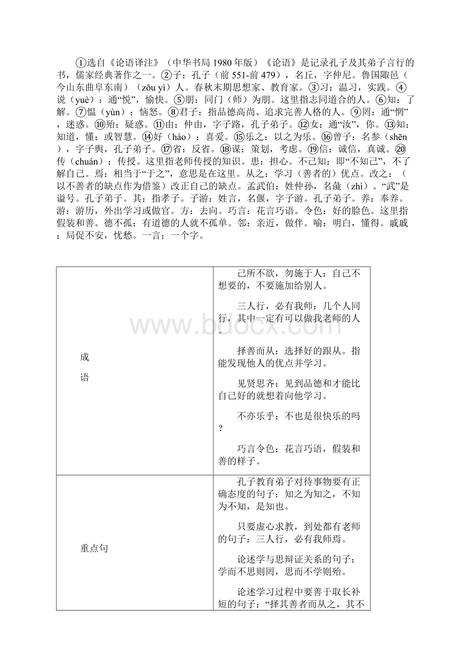 长春版人教版中考必备16篇文言文重点核心复习资料Word文档格式.docx_第2页