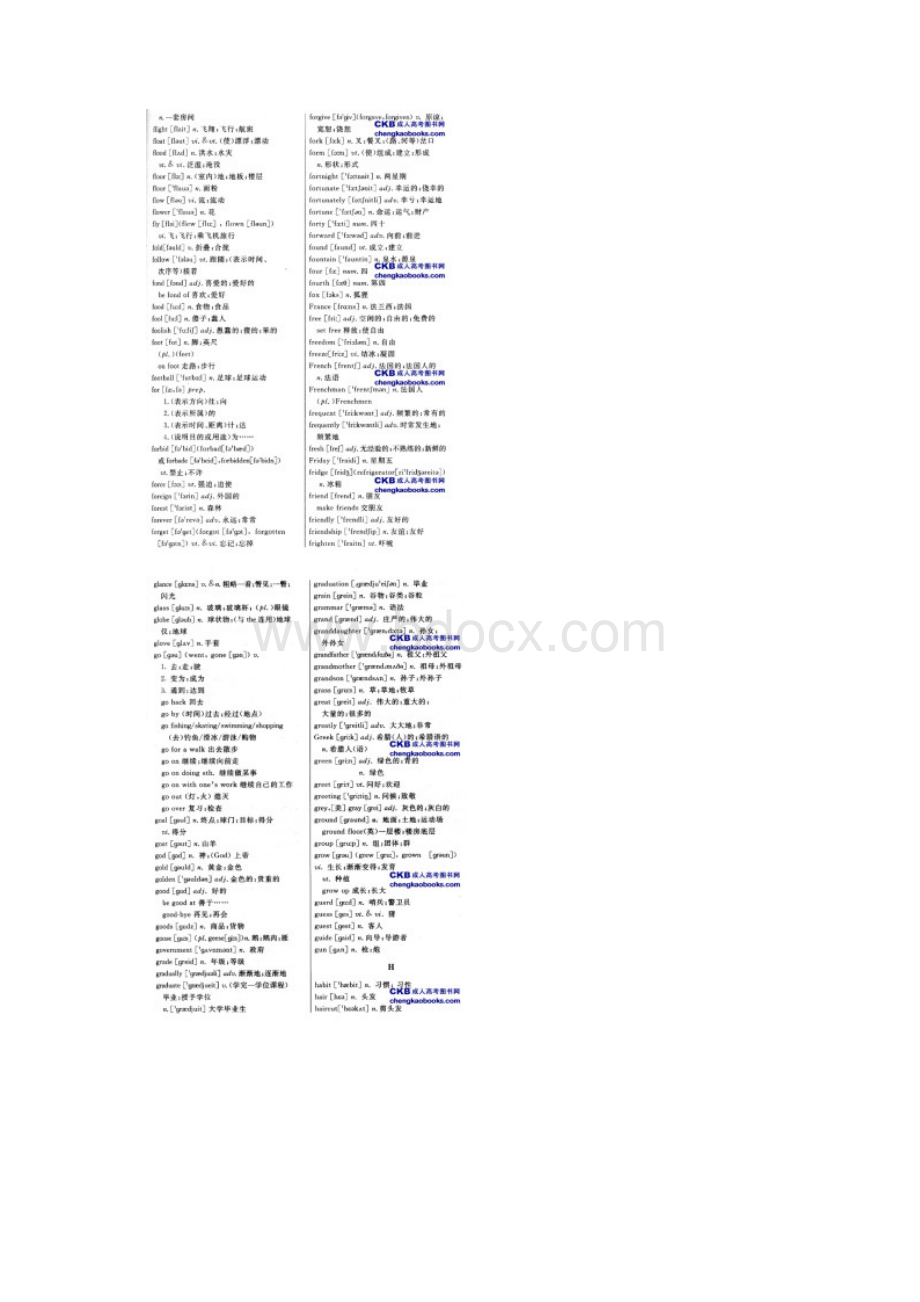 成人高考英语词汇表Word文档格式.docx_第2页