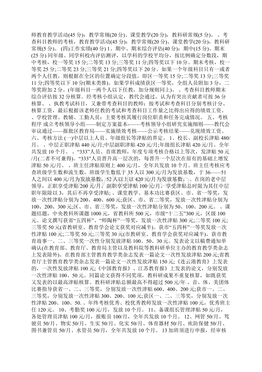 高中教师量化考核方案精选.docx_第3页