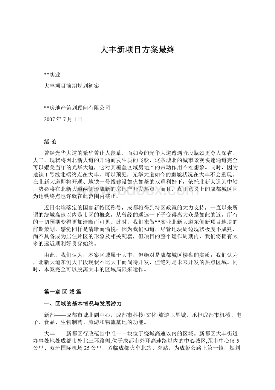 大丰新项目方案最终文档格式.docx