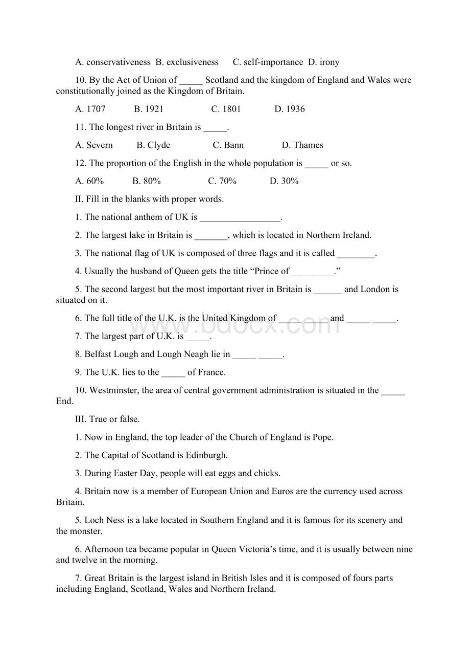 英语国家概况习题.docx_第2页