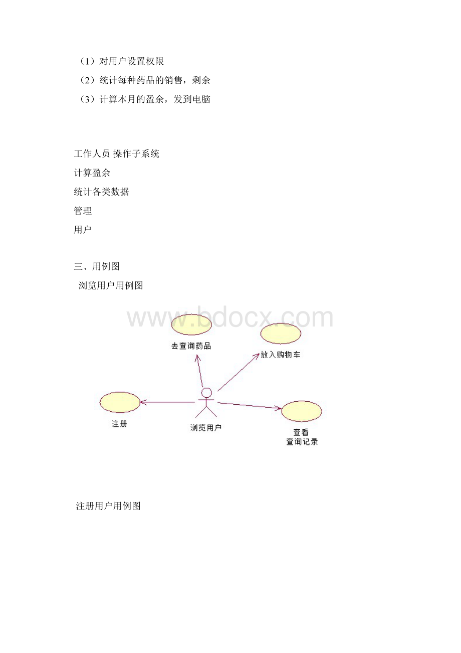 UML图药店管理系统Word文档下载推荐.docx_第3页