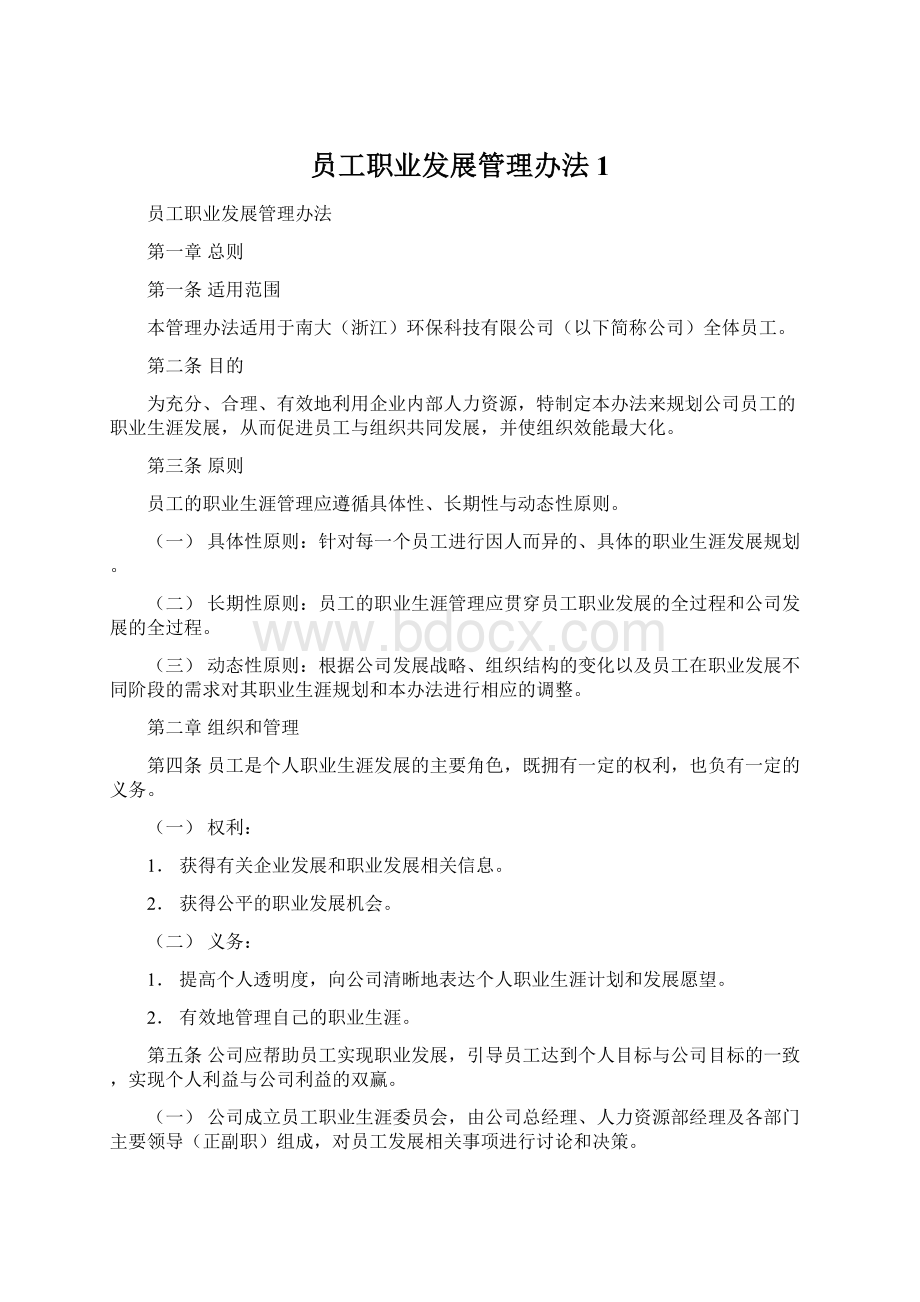 员工职业发展管理办法1Word文档下载推荐.docx_第1页