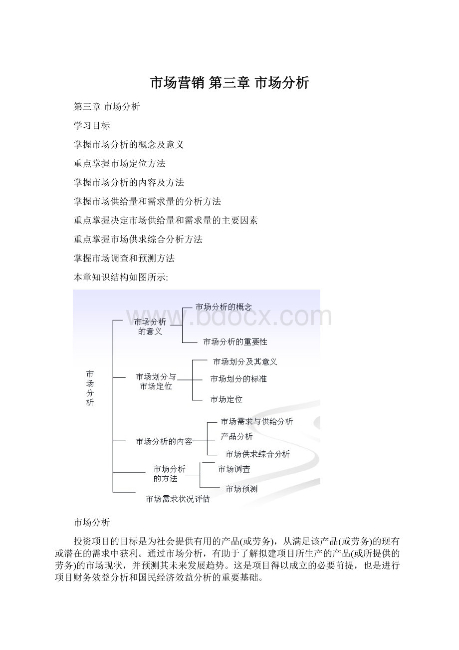 市场营销第三章 市场分析Word下载.docx