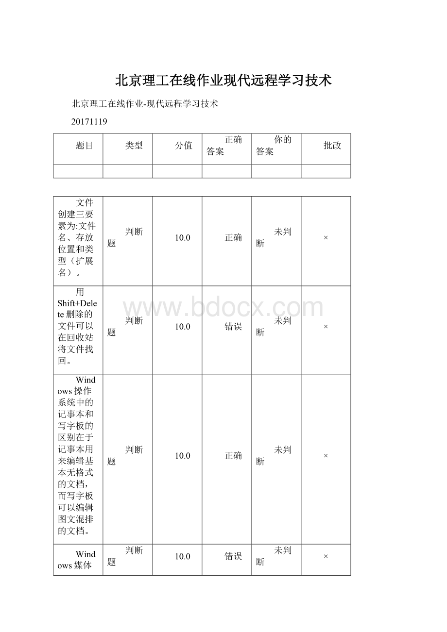 北京理工在线作业现代远程学习技术.docx