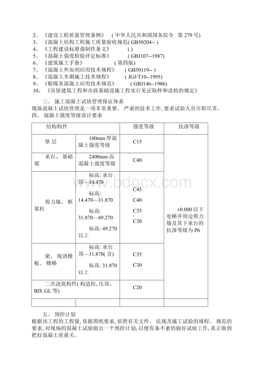 混凝土试块留置方案初步版模板.docx_第2页