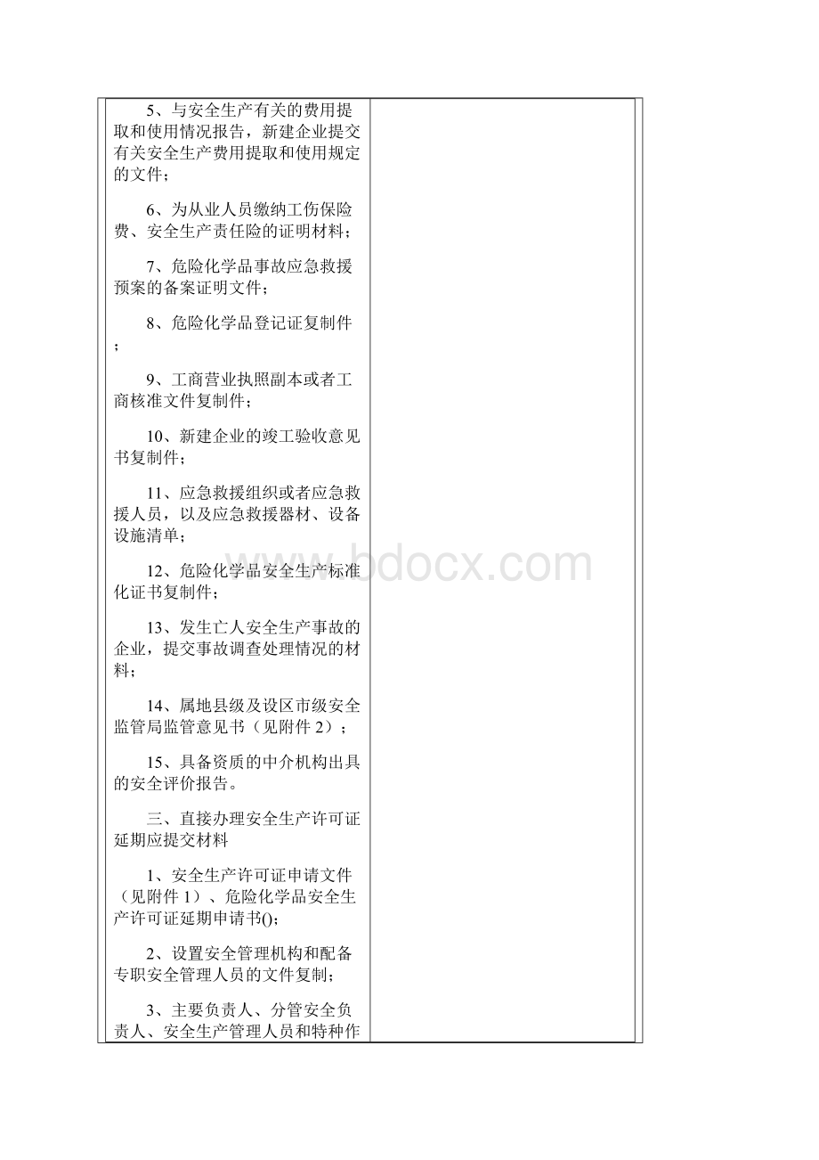 企业申请安全生产许可证提供材料清单Word格式文档下载.docx_第3页