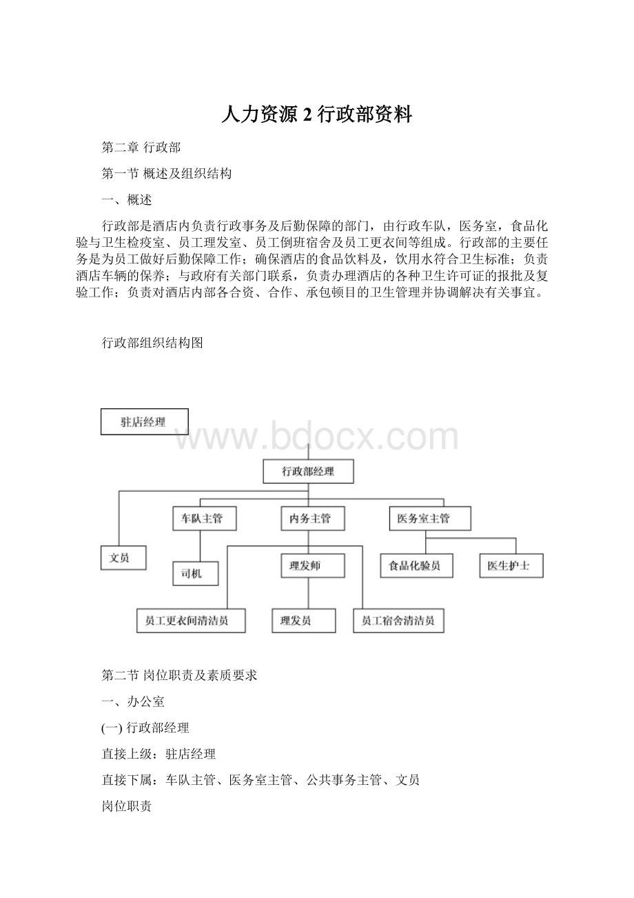 人力资源2行政部资料Word格式文档下载.docx