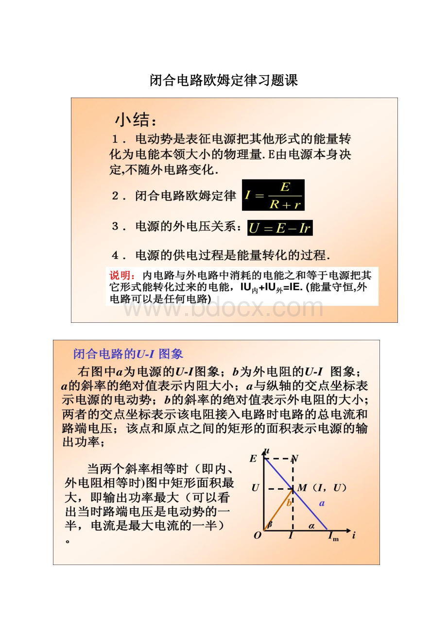 闭合电路欧姆定律习题课.docx