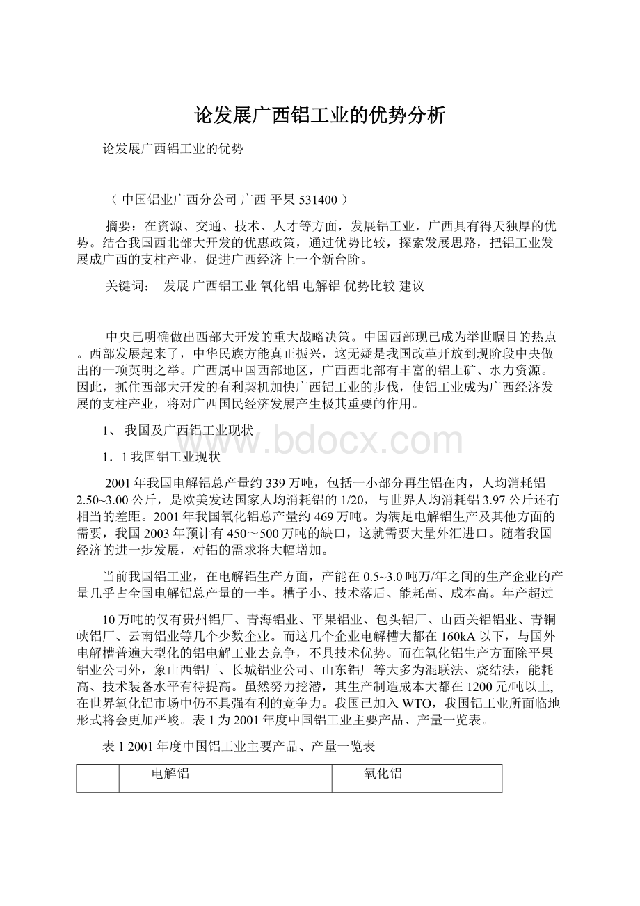 论发展广西铝工业的优势分析.docx