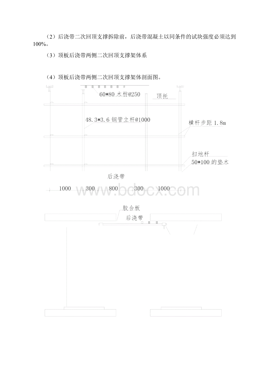 后浇带支撑与拆除施工方案Word文档下载推荐.docx_第3页