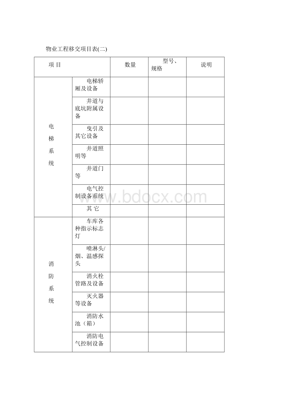 物业移交表格全套.docx_第3页