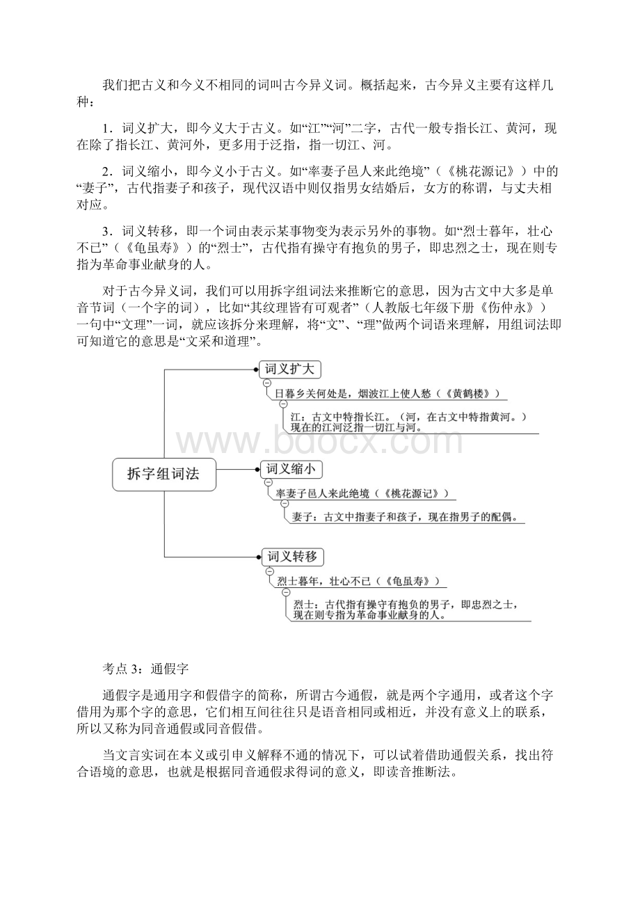 初二语文 第七讲文言词汇学案Word文档下载推荐.docx_第3页