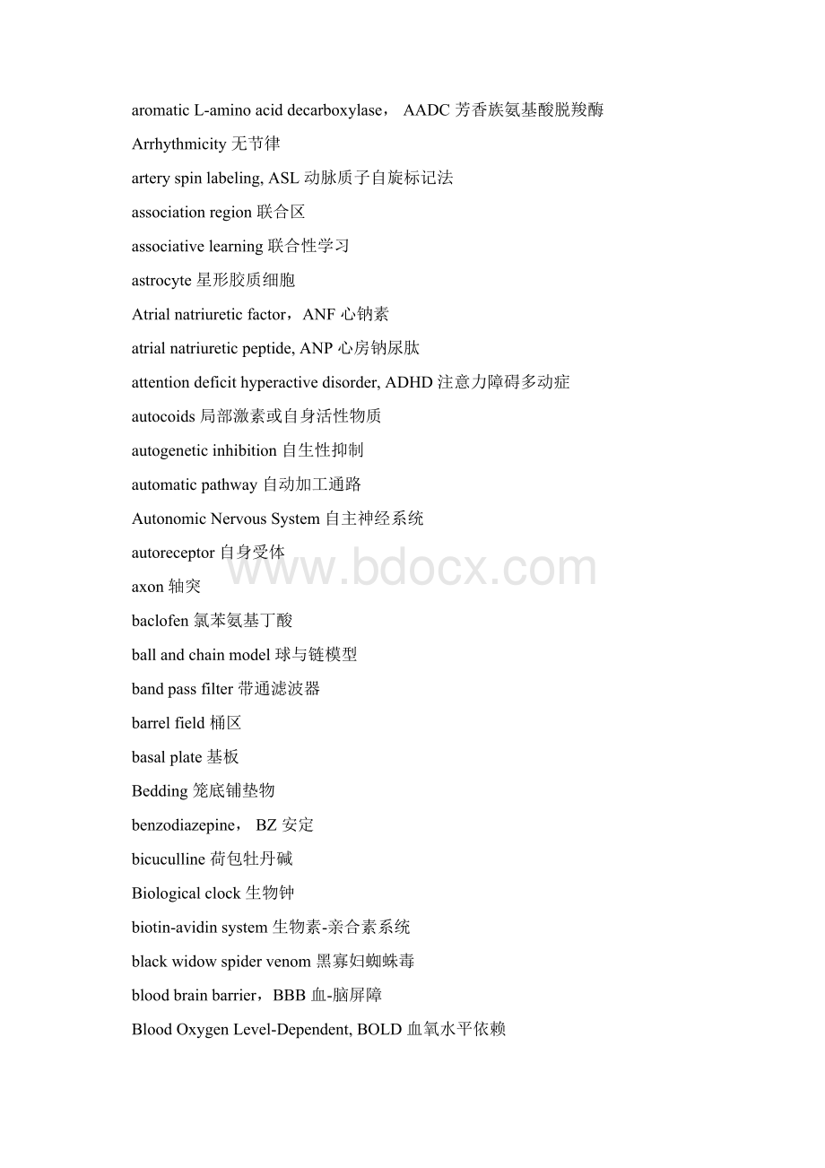 神经科学中英文词汇Word文档格式.docx_第3页