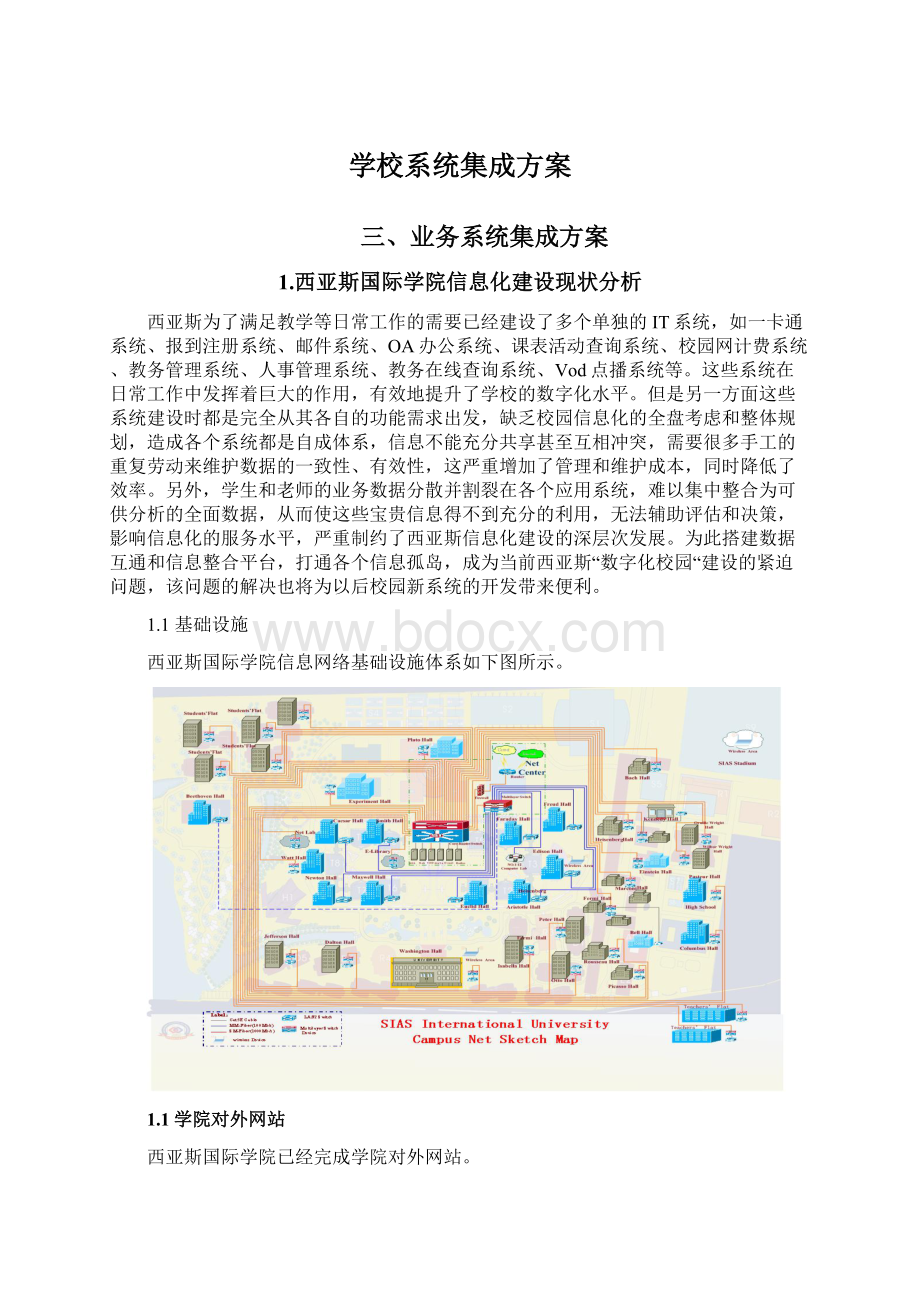 学校系统集成方案Word格式文档下载.docx_第1页