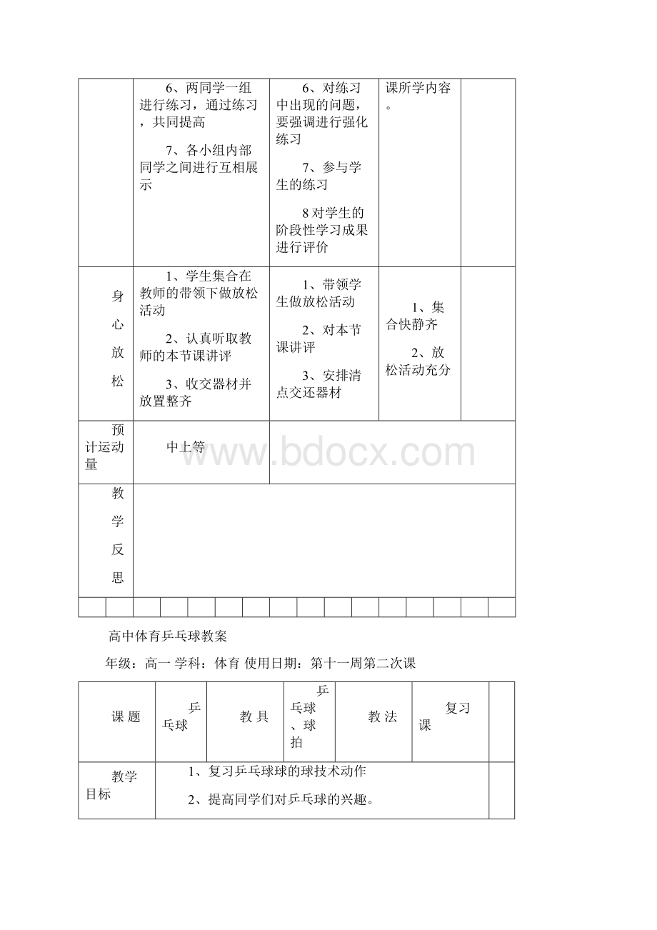 高中体育乒乓球教案合集.docx_第3页