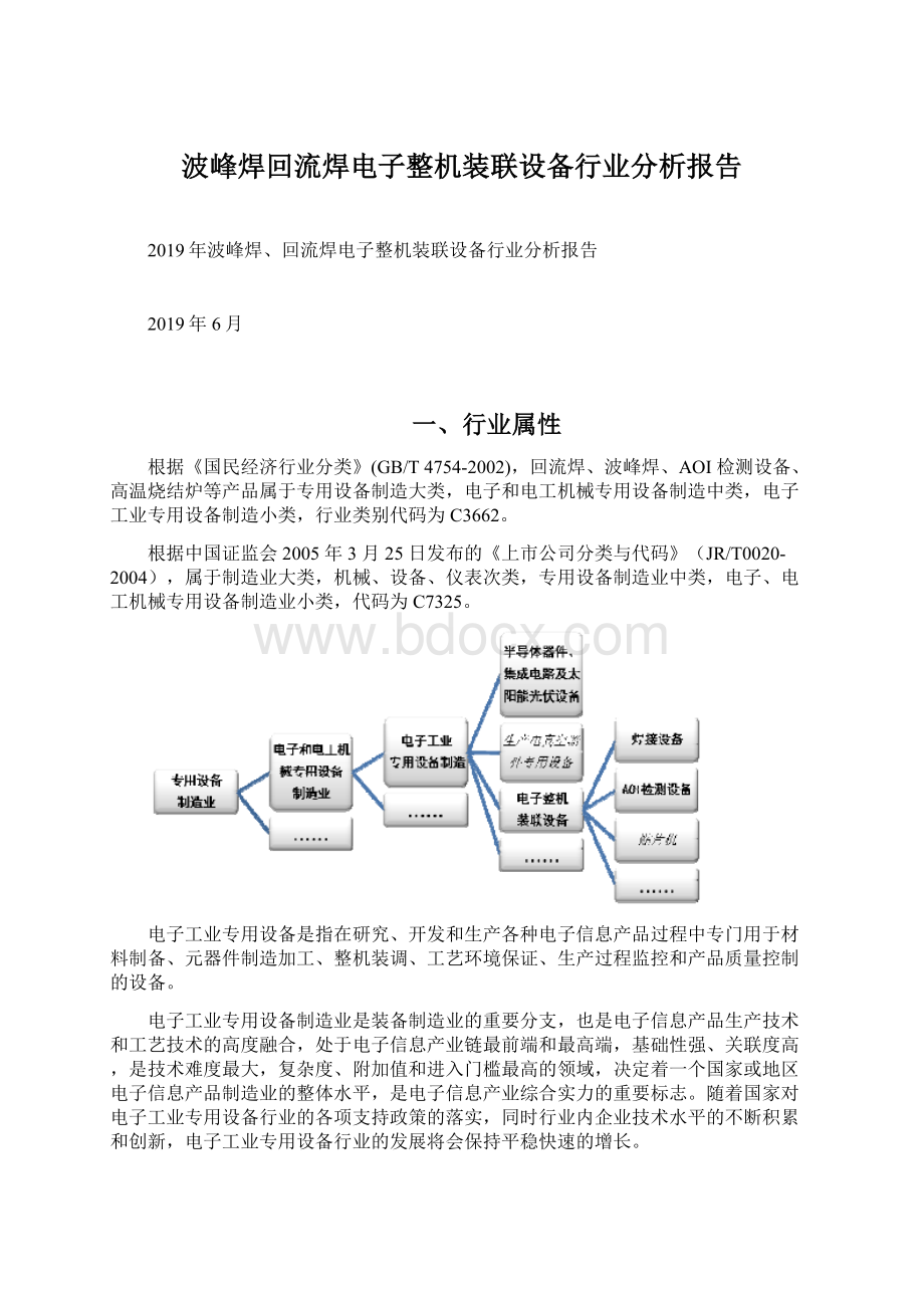 波峰焊回流焊电子整机装联设备行业分析报告Word文档格式.docx_第1页