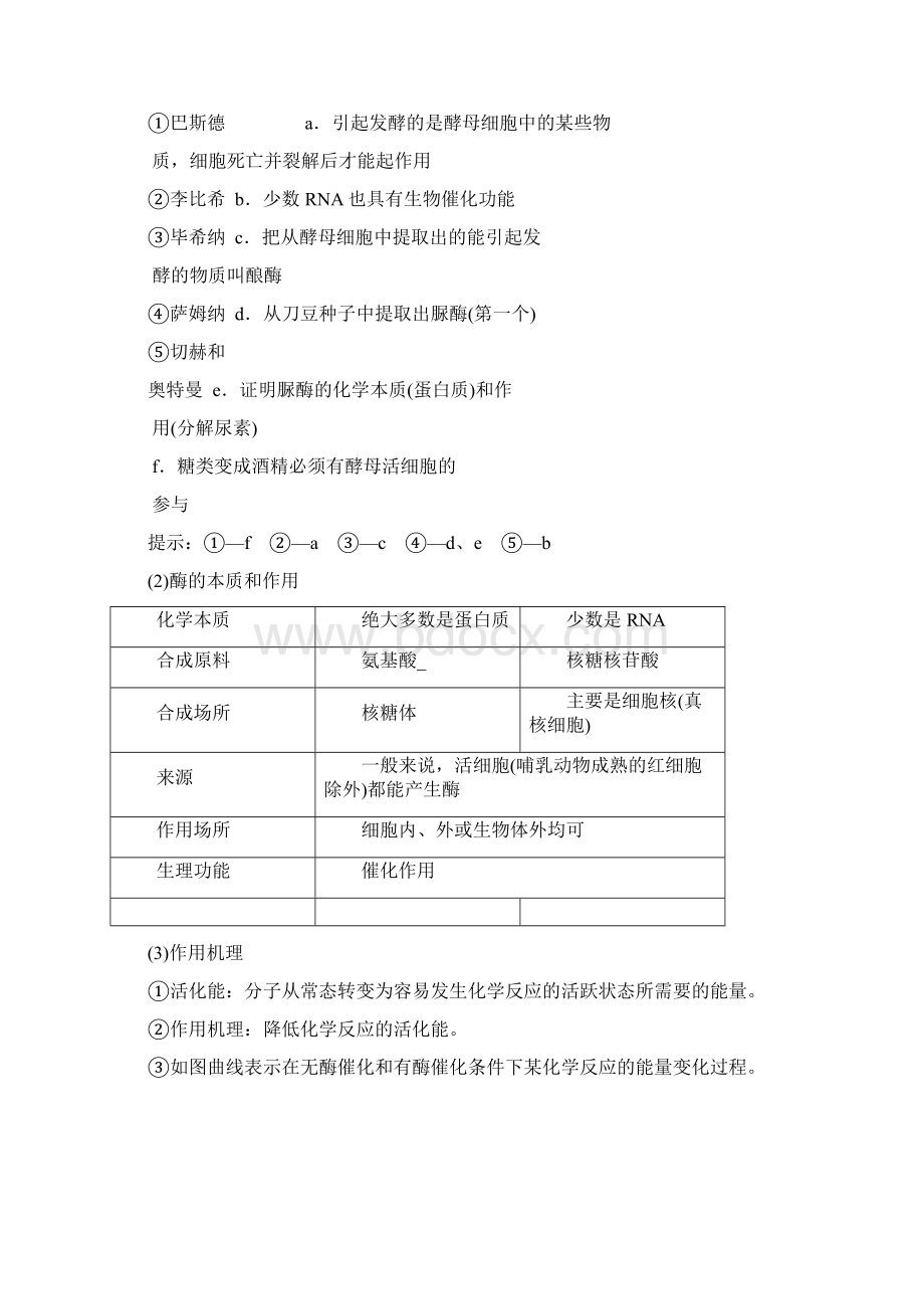 高考生物一轮复习第3单元细胞的能量供应和利用第1讲酶和ATP教学案.docx_第2页