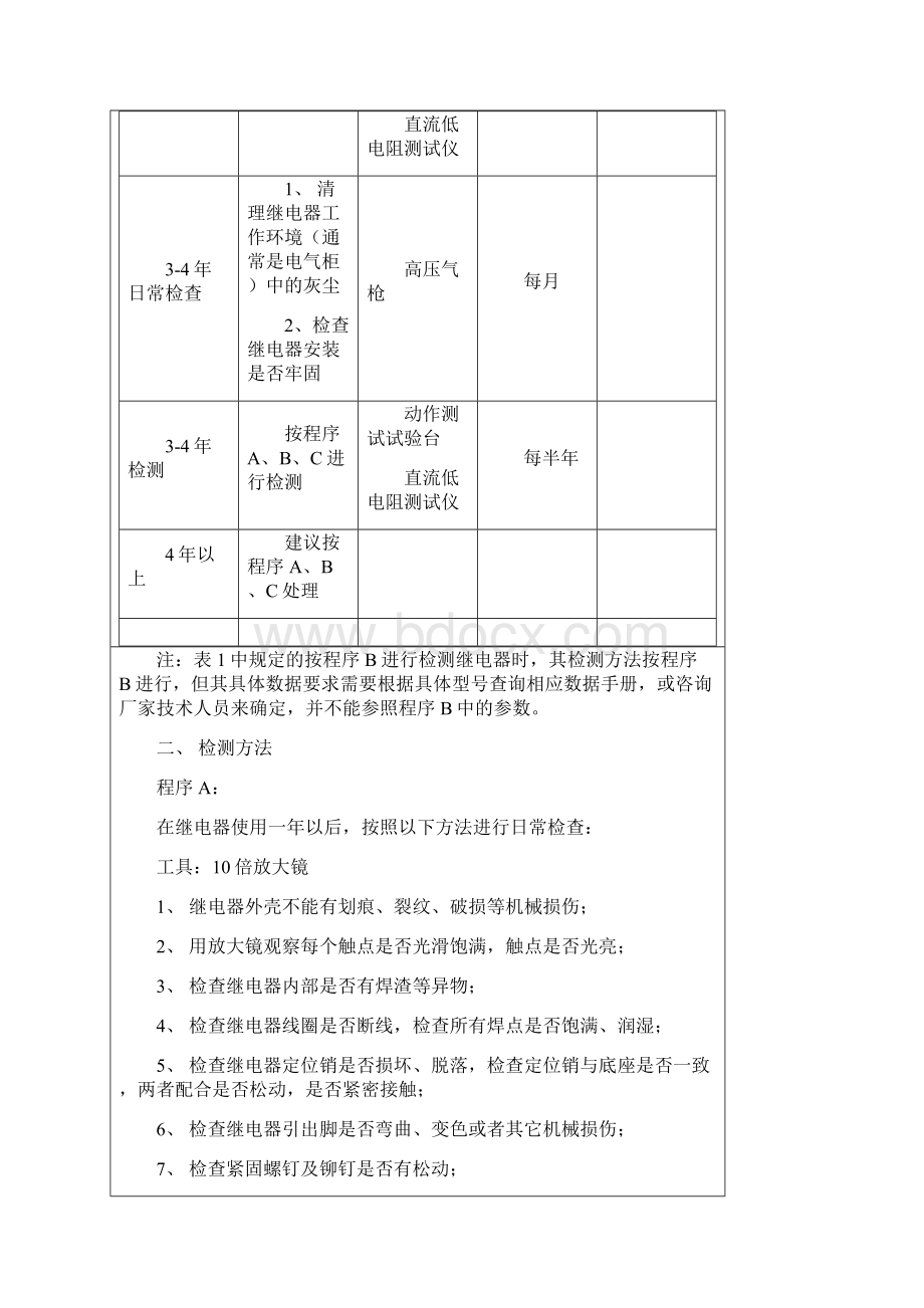 继电器维护保养技术规范文档格式.docx_第3页